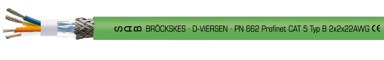 Câble Profinet en PVC, type B, pour utilisation mobile