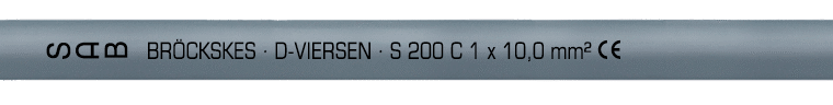 S 200 C : câble de commande extra-souple en TPE/PUR avec conducteurs numérotés et blindage tresse cuivre