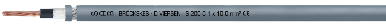 S 200 C : câble de commande extra-souple en TPE/PUR avec conducteurs numérotés et blindage tresse cuivre