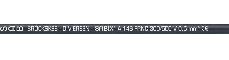 SABIX A 146 FRNC : fil de câblage 300/500 V, non propagateur de la flamme selon ISO 6722 (UN/ECE R118), qualifié EN 45545-2