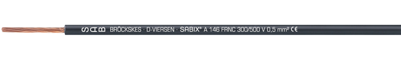 SABIX A 146 FRNC : fil de câblage 300/500 V, non propagateur de la flamme selon ISO 6722 (UN/ECE R118), qualifié EN 45545-2