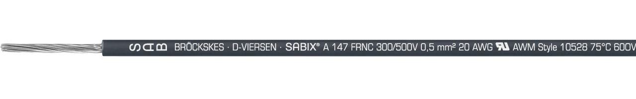 SABIX A 147 FRNC : Fil de câblage 600 V, sans halogène