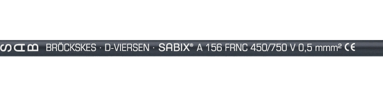 SABIX A 156 FRNC : fil de câblage 450/750 V, non propagateur de la flamme selon ISO 6722 (UN/ECE R118), qualifié EN 45545-2
