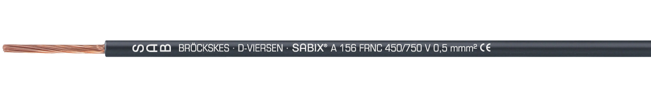 SABIX A 156 FRNC : fil de câblage 450/750 V, non propagateur de la flamme selon ISO 6722 (UN/ECE R118), qualifié EN 45545-2