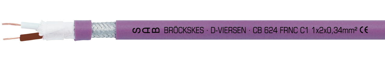 Câble CAN-Bus sans halogène, non propagateur de la flamme selon NF C 32-070 C1