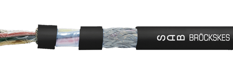 Câble de transmission de données blindé, extra-souple, sans halogène, avec un bon comportement au feu selon NF C 32-070 C1