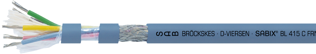 SABIX BL 415 C FRNC : câble de transmission de données pour le maritime, blindé, souple, avec tresse cuivre, max. 350 V, homologué DNV