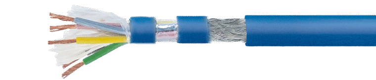 LiYCY Bleu en PVC avec blindage cuivre